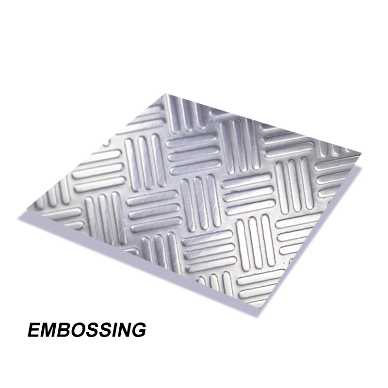 Grade 201 304 430 Embossed Surface Finished Stainless Steel Sheet